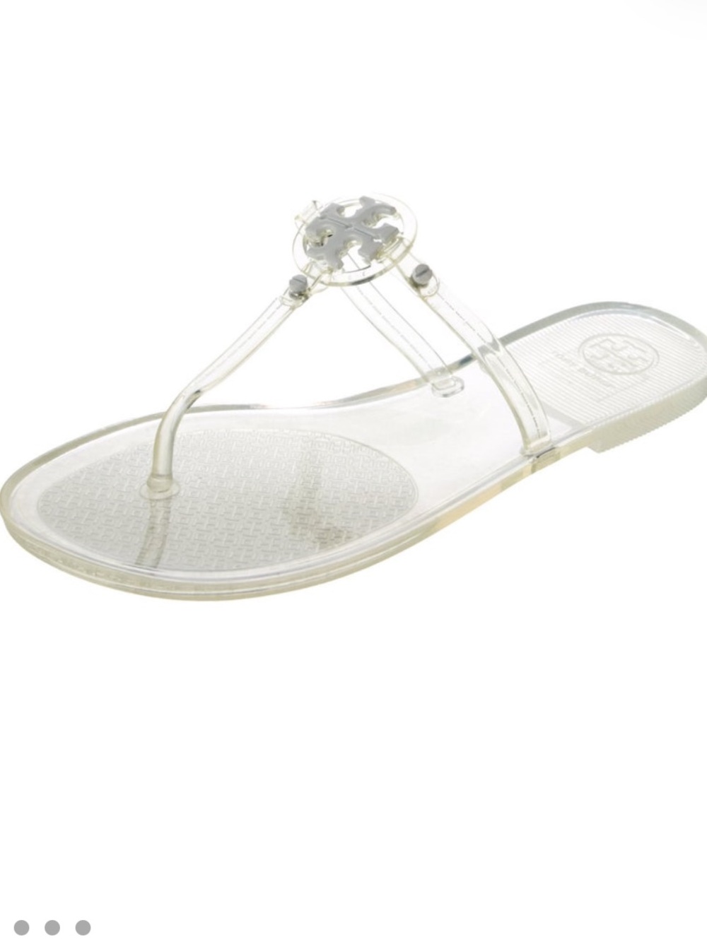 Tory Burch Miller Clear Jelly Logo Thong Sandals 7 $150 worn once
